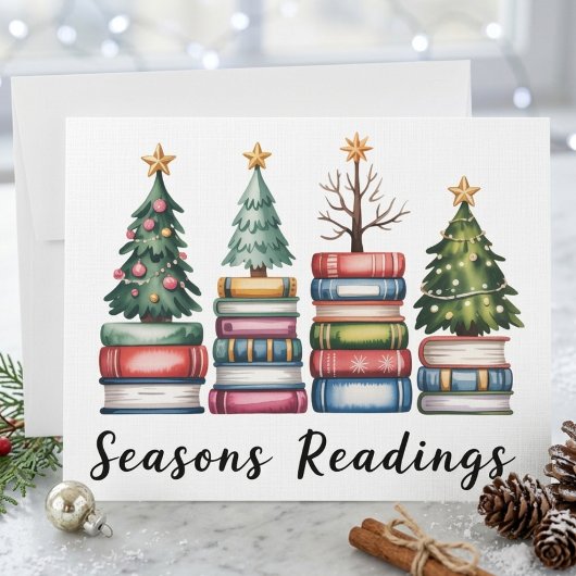 クリスマス本好き教師 読書シーズン Xmas シーズンカード