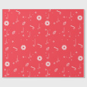 クリスマス杖 ラッピングペーパー (フラット)