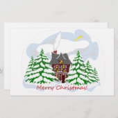 クリスマス来から家族の家へ 便箋 (正面/裏面)