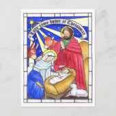 クリスマス来のハガキで恋感動的をする ポストカード (正面)