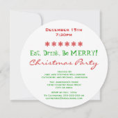 クリスマス来のパーティーは南かオールホリー 招待状 (裏面)