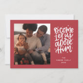 クリスマス来の写真を彼の心に刻み付けよう シーズンカード (正面)