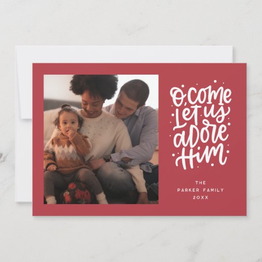 クリスマス来の写真を彼の心に刻み付けよう シーズンカード (正面)