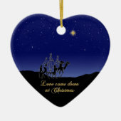 クリスマス来の飾り付けで恋をする セラミックオーナメント (正面)