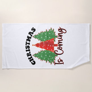 クリスマス来の ビーチタオル