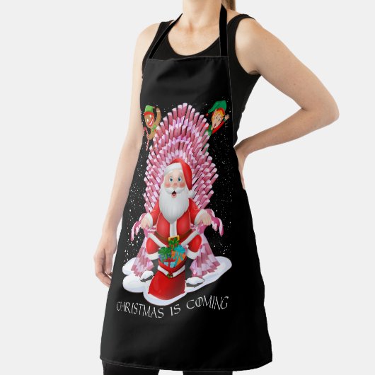 クリスマス来はサンタクロースの甘い玉座 エプロン (インサイチュ)