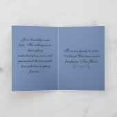 クリスマス来カードを中心に彼を崇拝しよう サンキューカード (内部)