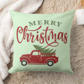 クリスマス枕カバー | レッドトラックファームハウスデコール クッション (ブランケット)
