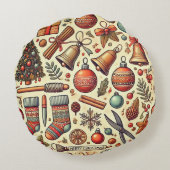 クリスマス枕 ラウンドクッション (裏面)