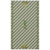 クリスマス柄の白と緑に赤 テーブルクロス (正面)