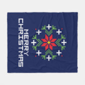 クリスマス柄6 フリースブランケット (正面(横))