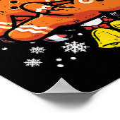 クリスマス柔術ジンジャーブレッドクリスマスBjjレスリング ポスター (角)