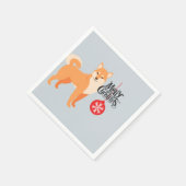 クリスマス柴犬 スタンダードカクテルナプキン (角)