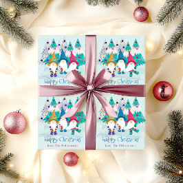 クリスマス格言かわいいカラフルパーソナライズされたと ラッピングペーパー