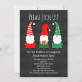 クリスマス格言かわいいホリデーパーティー招待状 シーズンカード (正面)