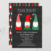 クリスマス格言かわいいホリデーパーティー招待状 シーズンカード (正面/裏面)