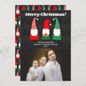 クリスマス格言かわいいホリデーフォト シーズンカード (正面/裏面)
