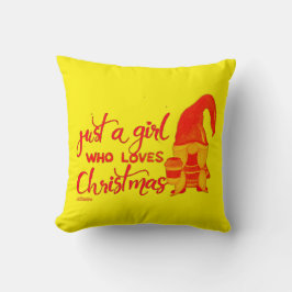 クリスマス格言が大好きな女おもしろいの子 クッション