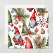 クリスマス格言とオーナメント水色 シーズンカード (正面/裏面)