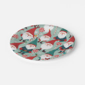 クリスマス格言とキャンディズホリデーパターン ペーパープレート (アングル)