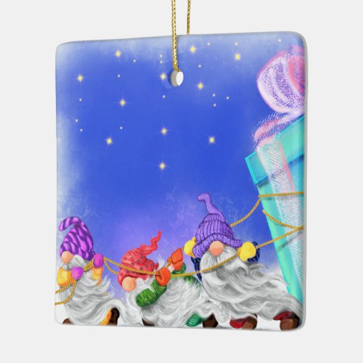 クリスマス格言とギフトクリスマスオーナメント セラミックオーナメント (左)