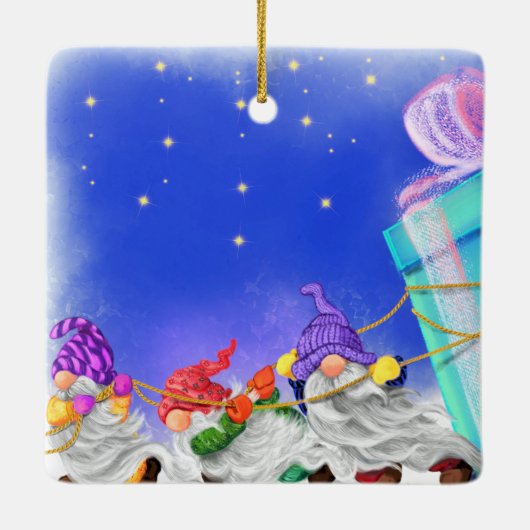 クリスマス格言とギフトクリスマスオーナメント セラミックオーナメント (裏面)