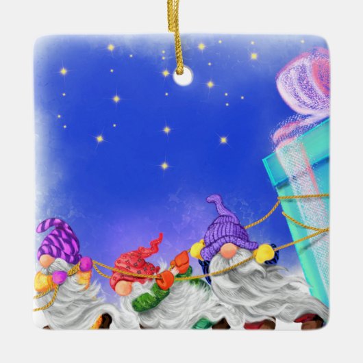 クリスマス格言とギフトクリスマスオーナメント セラミックオーナメント (正面)