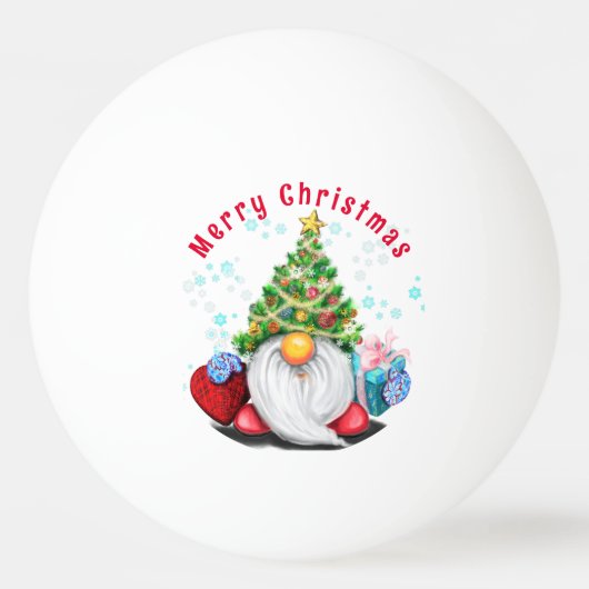 クリスマス格言とギフトピンポンボール 卓球ボール (正面)