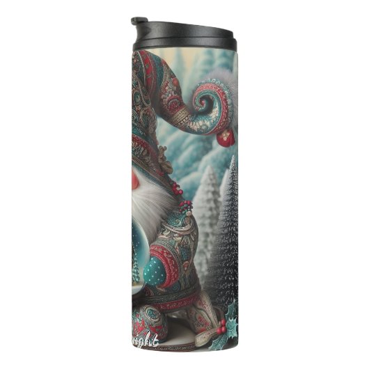 クリスマス格言とスノーグローブ タンブラー (回転右)