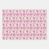 クリスマス格言とトナカイに手袋 ラッピングペーパーシート (正面2)