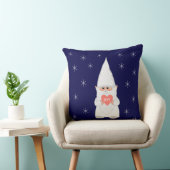 クリスマス格言とネイビーブルーの雪 クッション (椅子)