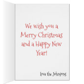 クリスマス格言とプレゼントツリーパーソナライズされた  (内側 (右))