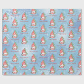 クリスマス格言とプレゼントツリーパーソナライズされた ラッピングペーパー (フラット)