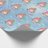 クリスマス格言とプレゼントツリーパーソナライズされた ラッピングペーパー (角)