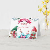 クリスマス格言とポインセチア カード (黄色い花)