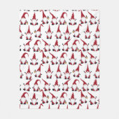 クリスマス格言とランタンウォーターカラーホリデー フリースブランケット (正面)