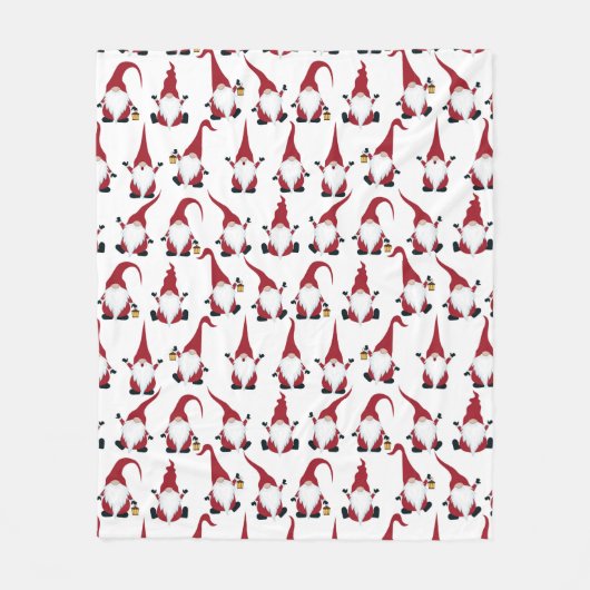クリスマス格言とランタンウォーターカラーホリデー フリースブランケット (正面)