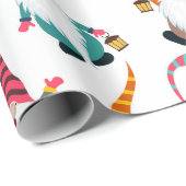 クリスマス格言とランタンウォーターカラーホリデー ラッピングペーパー (ロールコーナー)