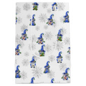 クリスマス格言と雪片 ミディアムペーパーバッグ (裏面)