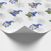 クリスマス格言と雪片 ラッピングペーパー (角)