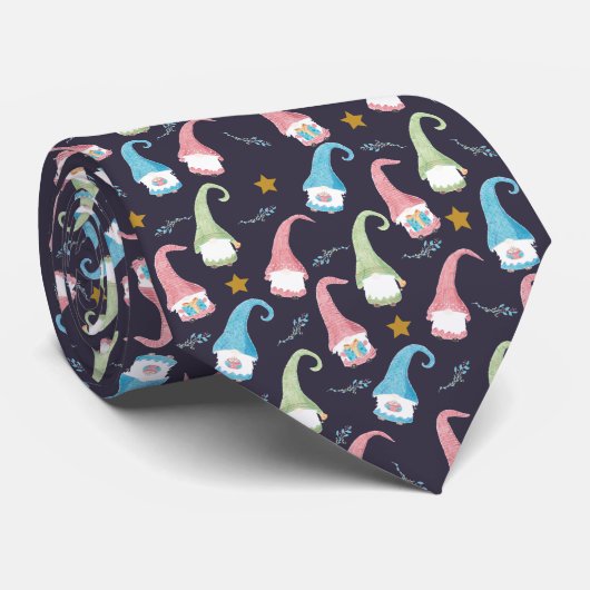 クリスマス格言と黄金の星模様のネクタイ ネクタイ (ロール)