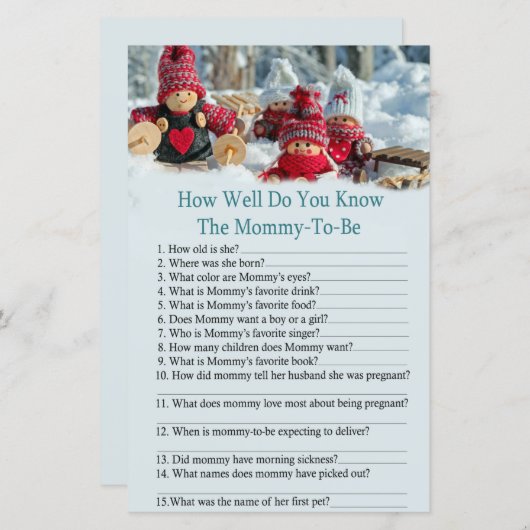 クリスマス格言どのように良く赤ちゃんシャワーを知っている (正面/裏面)