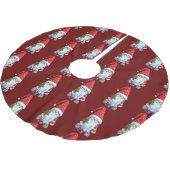 クリスマス格言のゴンクフェスティバル服を着た ブラッシュドポリエステルツリースカート (アングル)