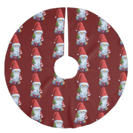 クリスマス格言のゴンクフェスティバル服を着た ブラッシュドポリエステルツリースカート