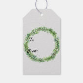 クリスマス格言のパタパーソナライズされたーン ギフトタグ (裏面)