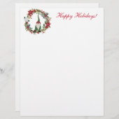 クリスマス格言のリース レターヘッド (正面/裏面)