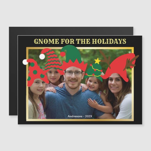 クリスマス格言の休日のおもしろい家族の写真 (正面/裏面)