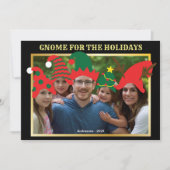 クリスマス格言の休日のおもしろい家族の写真 招待状 (正面)