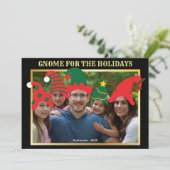 クリスマス格言の休日のおもしろい家族の写真 招待状 (スタンド正面)