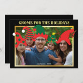 クリスマス格言の休日のおもしろい家族の写真 招待状 (正面/裏面)